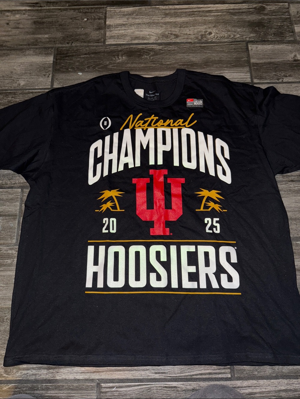 Nike Black 'National Champions Indiana Hoosiers  brand new tags $60.00 xxl